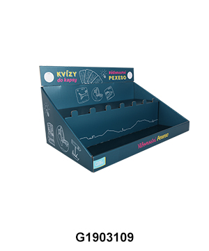 Cardboard Display Box with Tier for Game Card & Toy
