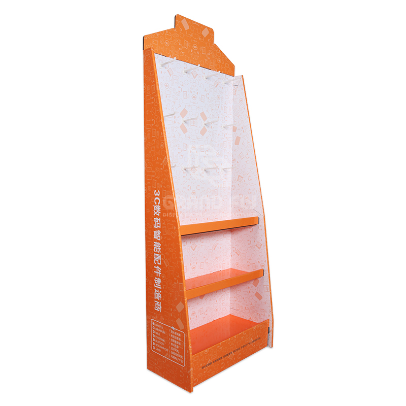 Cardboard Display Stand with Hook & Tier for Digital Accessories-1 Cardboard Display Stand with Hook & Tier for Digital Accessories-1