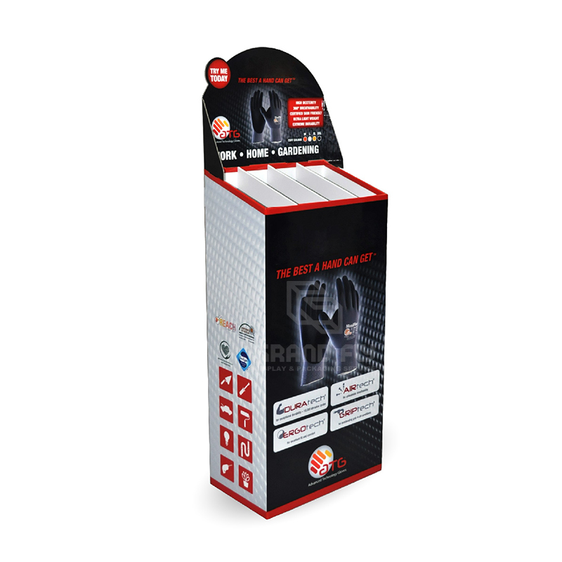 Cardboard Dump Bins Display with Compartments for Glove-1 Cardboard Dump Bins Display with Compartments for Glove-1