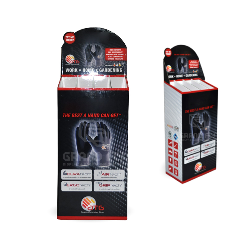 Cardboard Dump Bins Display with Compartments for Glove-2 Cardboard Dump Bins Display with Compartments for Glove-2