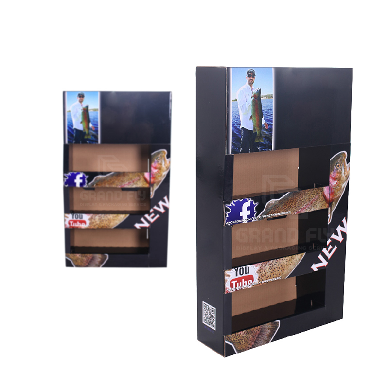 Cardboard Foldable POP Sidekick Display with Tier-3 Cardboard Foldable POP Sidekick Display with Tier-3