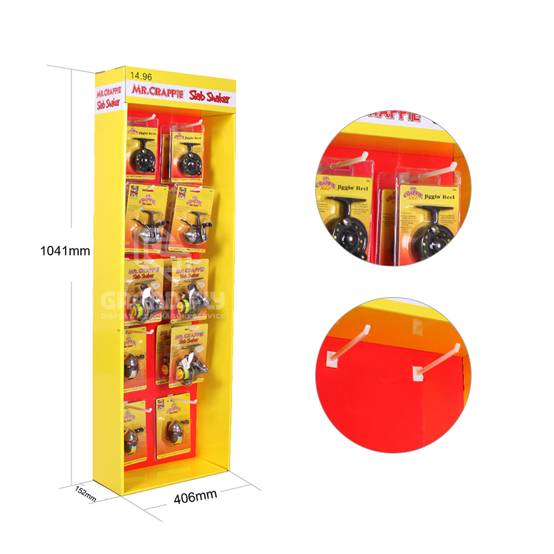 Cardboard POP Sidekick Display with Hooks for Retail Products-4 Cardboard POP Sidekick Display with Hooks for Retail Products-4