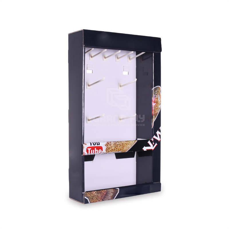 Corrugated Advertising Sidekick Display with Peg Hooks-1 Corrugated Advertising Sidekick Display with Peg Hooks-1