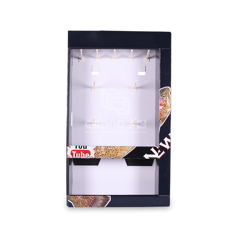 Corrugated Advertising Sidekick Display with Peg Hooks-2 Corrugated Advertising Sidekick Display with Peg Hooks-2