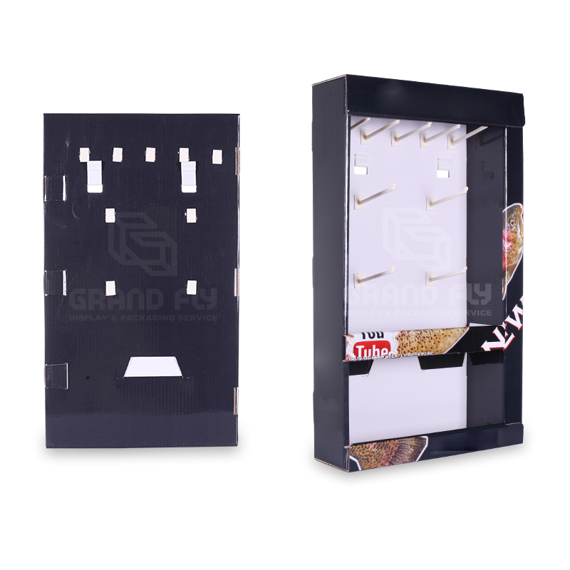Corrugated Advertising Sidekick Display with Peg Hooks-3 Corrugated Advertising Sidekick Display with Peg Hooks-3