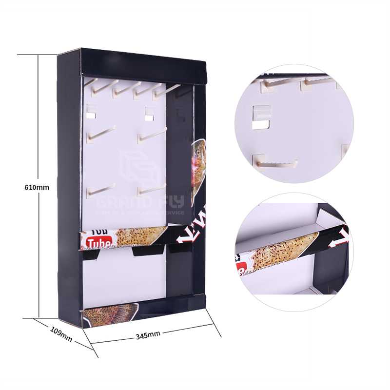 Corrugated Advertising Sidekick Display with Peg Hooks-4 Corrugated Advertising Sidekick Display with Peg Hooks-4
