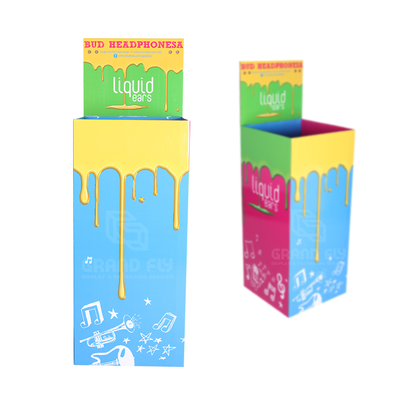 Corrugated Display Square Dump Bins with Header-2 Corrugated Display Square Dump Bins with Header-2