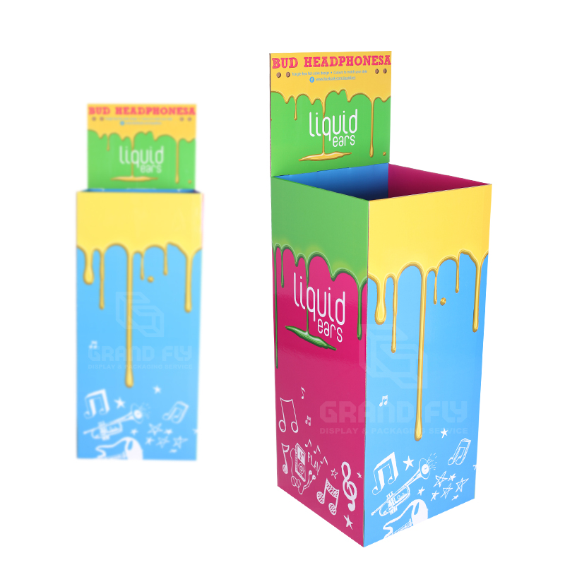 Corrugated Display Square Dump Bins with Header-3 Corrugated Display Square Dump Bins with Header-3