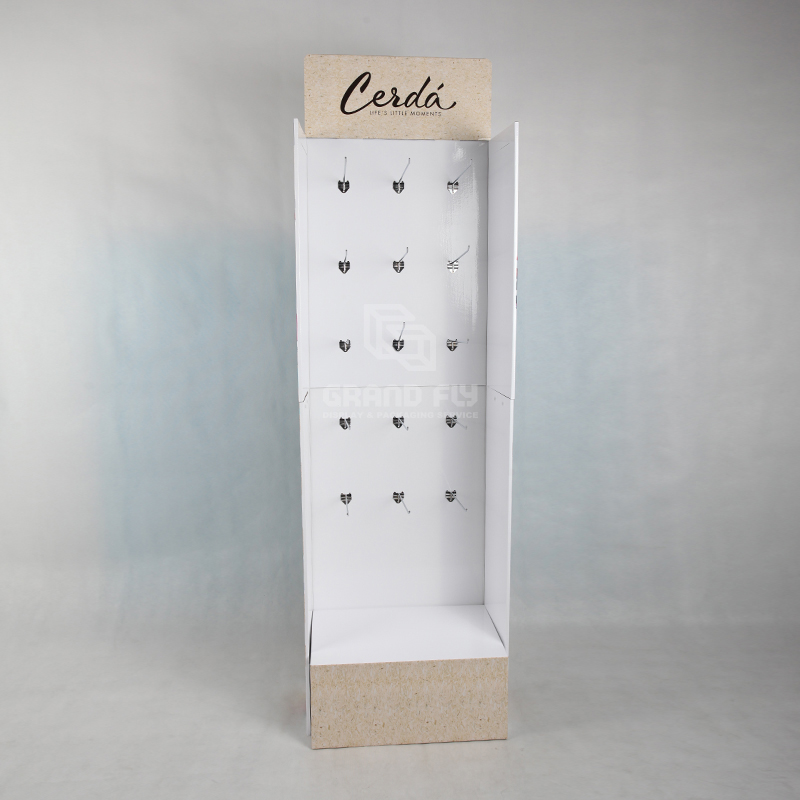 Custom Carton FSDU Display with Metal Hook for School Bag--2 Custom Carton FSDU Display with Metal Hook for School Bag--2