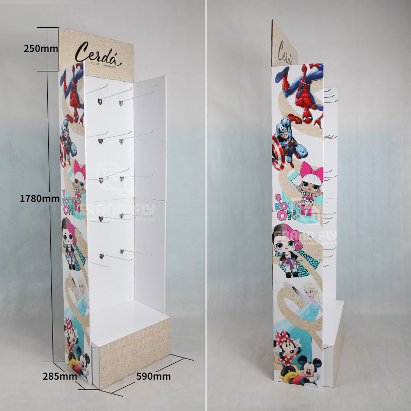 Custom Printed FSDU Display with Metal Hook for School Bag-4 Custom Printed FSDU Display with Metal Hook for School Bag-4