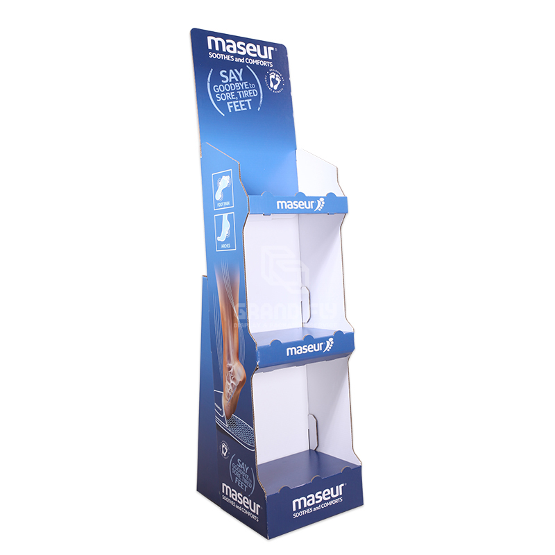 Easy-Assemble 3 Tier POP Floor Display Stand-1 Easy-Assemble 3 Tier POP Floor Display Stand-1