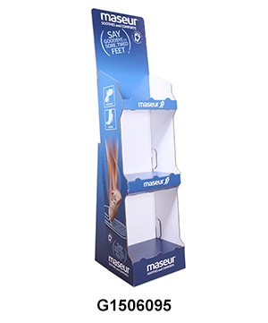 Easy-Assemble 3 Tier POP Floor Display Stand
