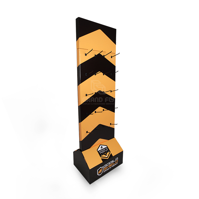 Two Side Corrugated Floor Display Hook Display-1 Two Side Corrugated Floor Display Hook Display-1