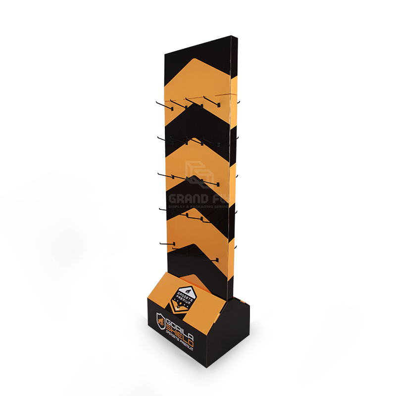 Two Side Corrugated Floor Display Hook Display-3 Two Side Corrugated Floor Display Hook Display-3