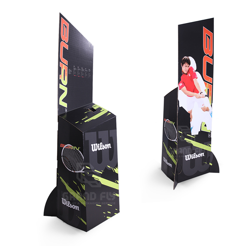 Cardboard FSDU Advertising Display Stand for Tennis Racket-2 Cardboard FSDU Advertising Display Stand for Tennis Racket-2