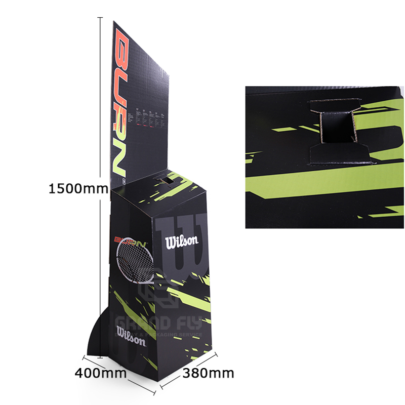 Cardboard FSDU Advertising Display Stand for Tennis Racket-4 Cardboard FSDU Advertising Display Stand for Tennis Racket-4