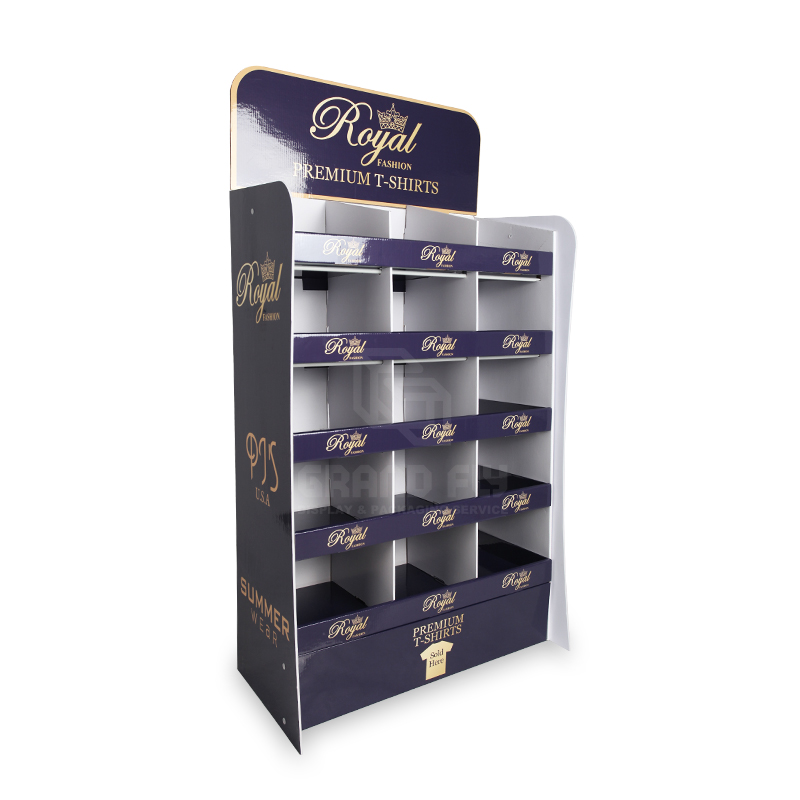Clothing & Garment POS Shelf display with Compartments-1 Clothing & Garment POS Shelf display with Compartments-1