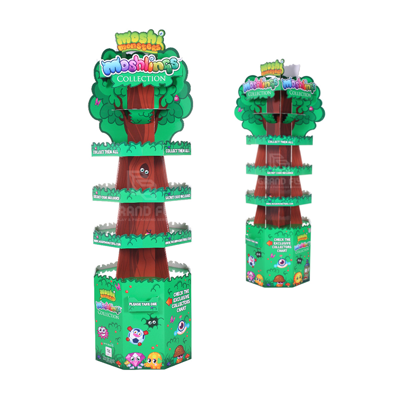 Four-Side Tree Shape Cardboard Floor Display Stand for Toy-2 Four-Side Tree Shape Cardboard Floor Display Stand for Toy-2