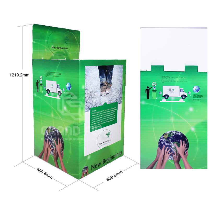 Stackable POS Carton Square Dump Bin for Children's Shoe-4 Stackable POS Carton Square Dump Bin for Children's Shoe-4