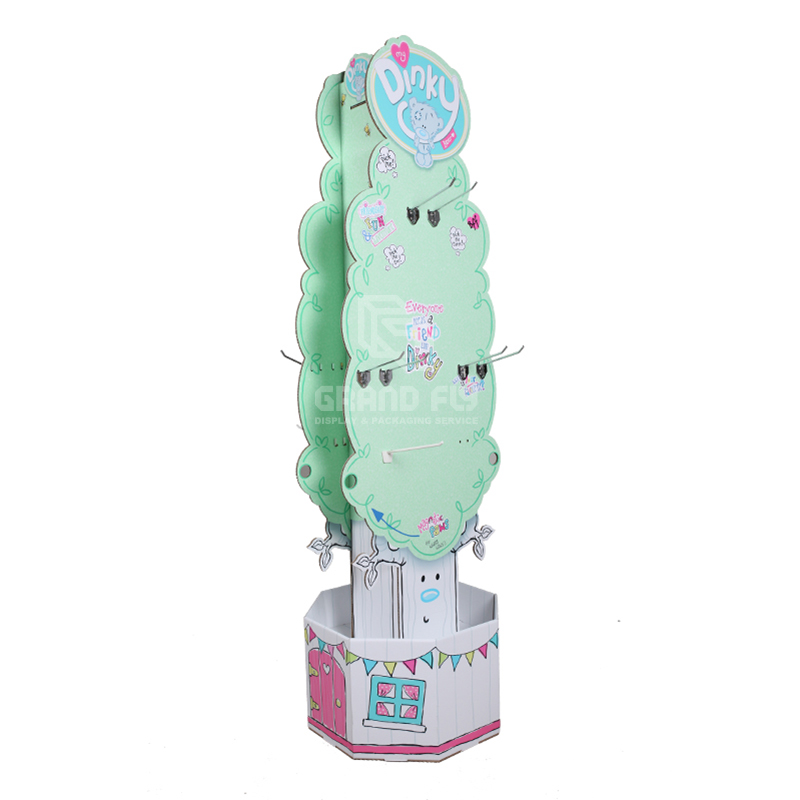 Two Side Cardboard POS Display with Hook for Plush toy-2 Two Side Cardboard POS Display with Hook for Plush toy-2