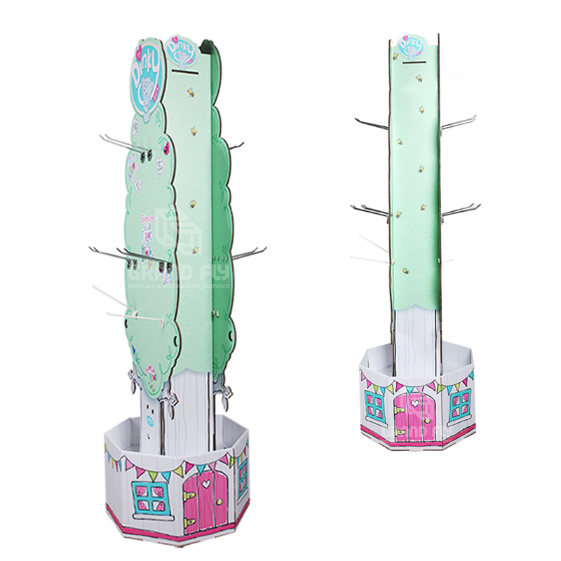 Two Side Cardboard POS Display with Hook for Plush toy-3 Two Side Cardboard POS Display with Hook for Plush toy-3