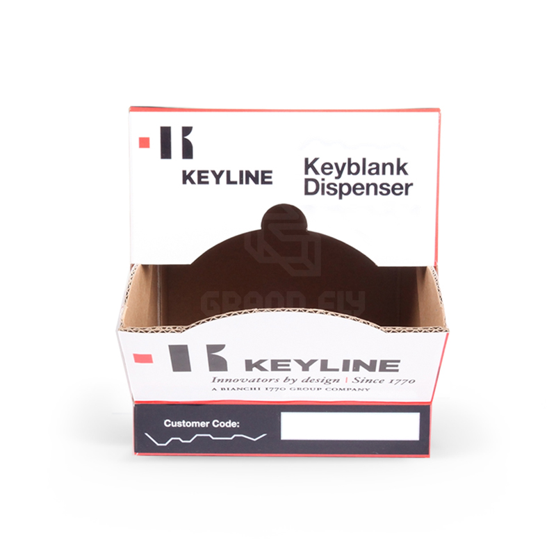 Custom Cardboard Gravity Feed Display Box for Key Rings-2