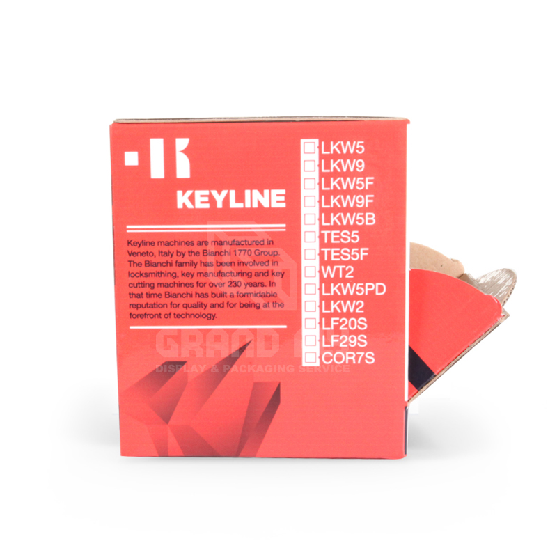 Custom Cardboard Gravity Feed Display Box for Key Rings-3