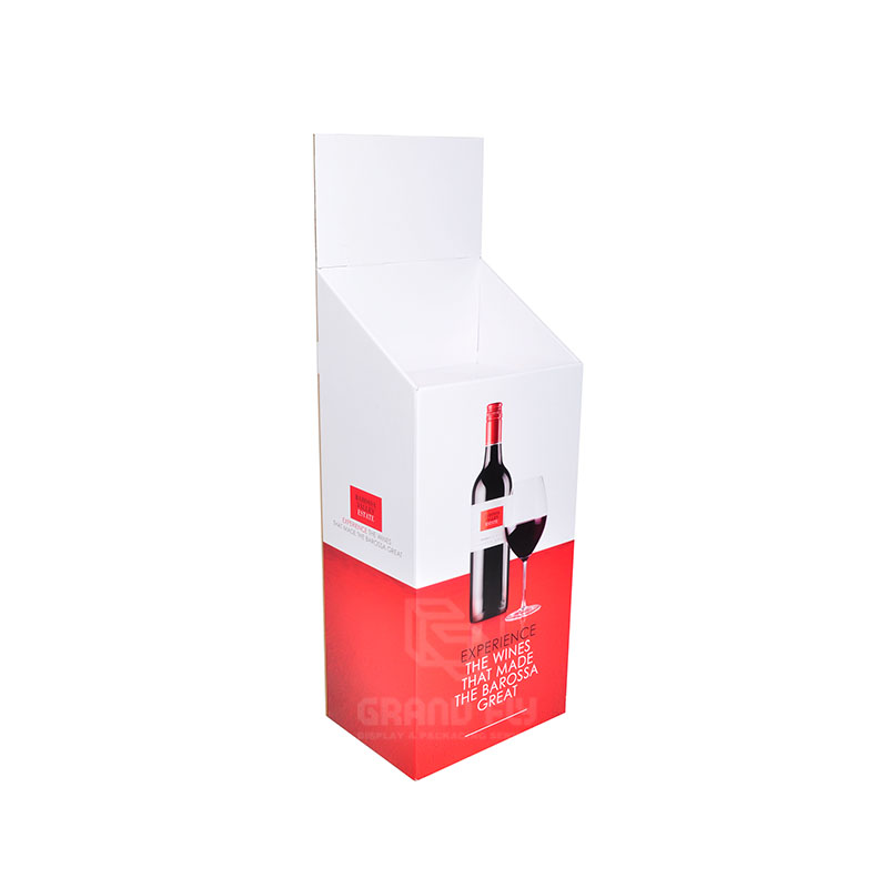 Custom Design Cardboard Floor Display Bin for Red Wine-1