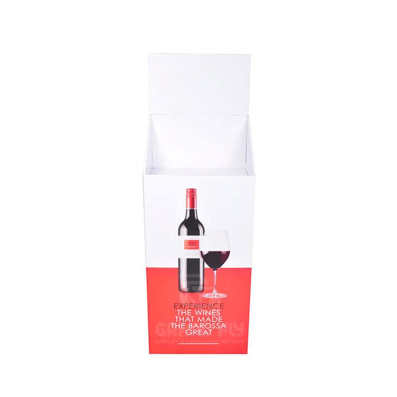 Custom Design Cardboard Floor Display Bin for Red Wine-2