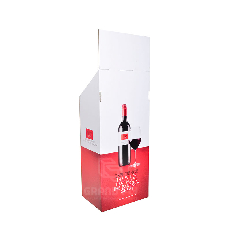 Custom Design Cardboard Floor Display Bin for Red Wine-4
