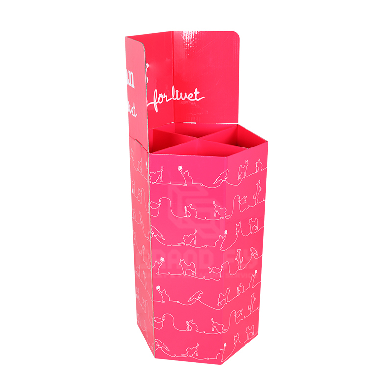 Hexagon POS Display Dump Bins for Dog Food-1