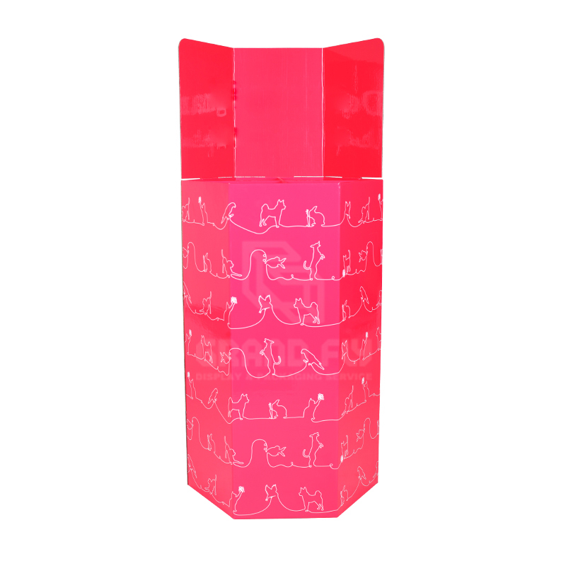 Hexagon POS Display Dump Bins for Dog Food-2