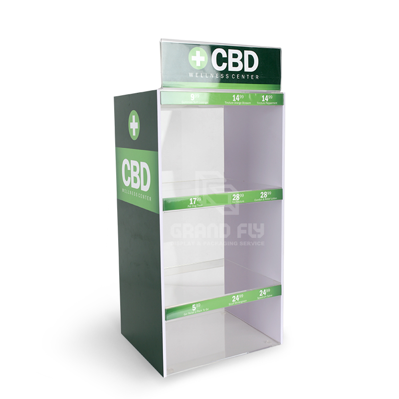Semi-permanent CBD 3-Tier Acrylic Display Counter Unit-2