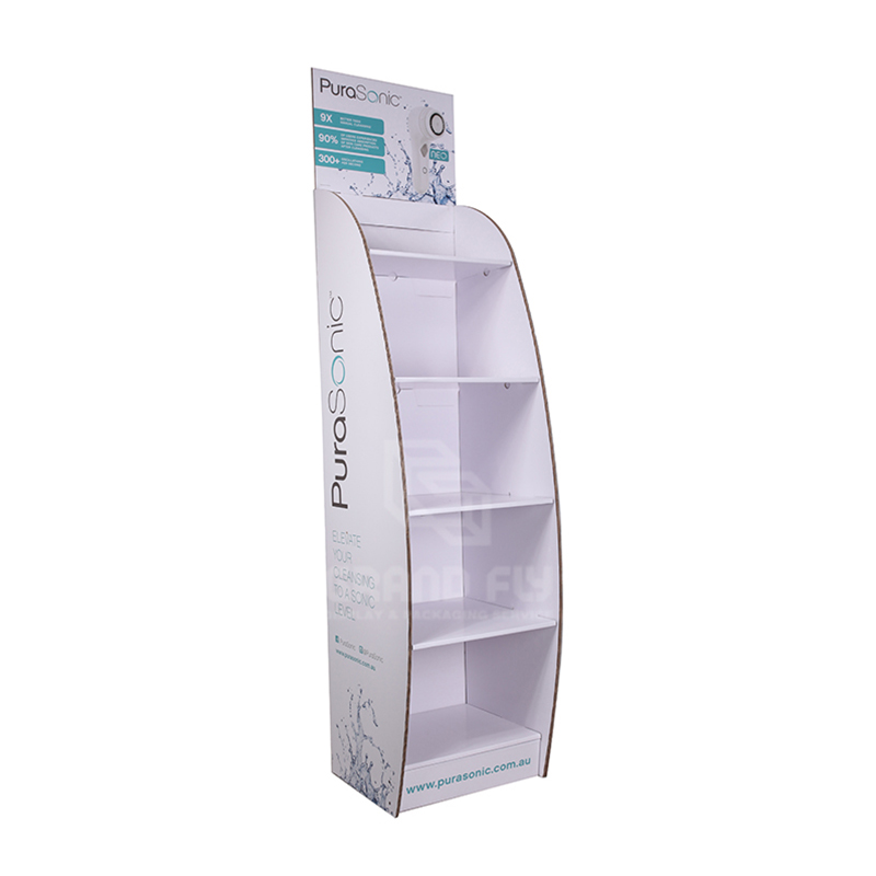 5 Shelf Skin Care Product Display with Arc-shaped Side Plate-1