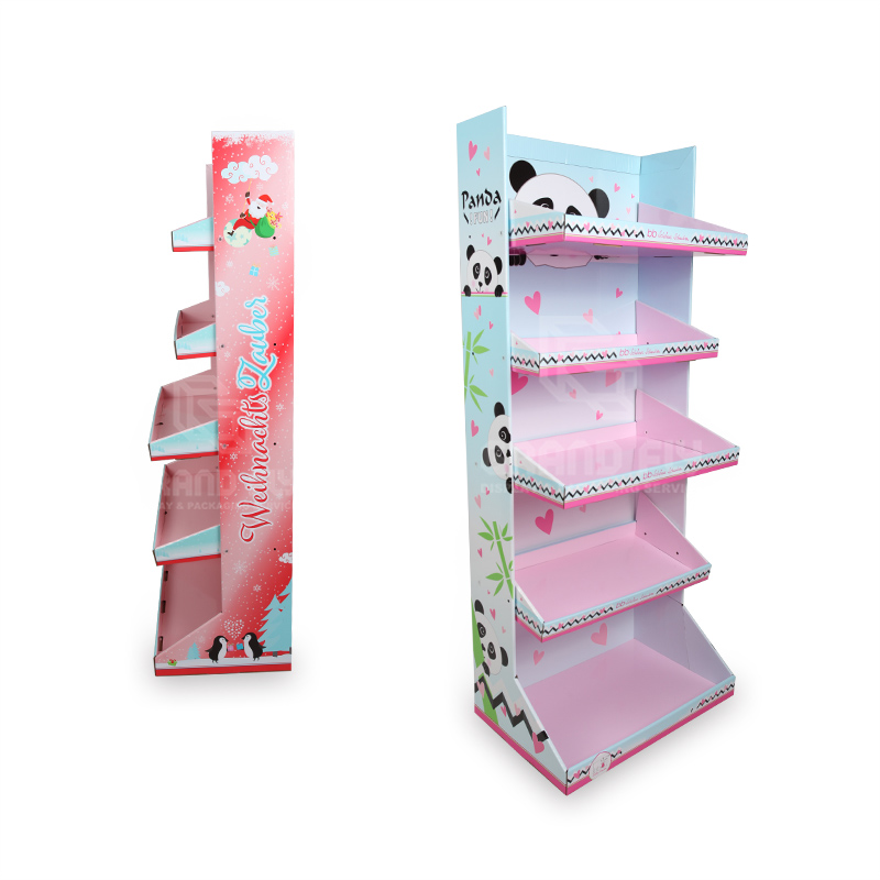 5 Tier POS Gift Products Merchandise Carton FSDU Display Stand-4