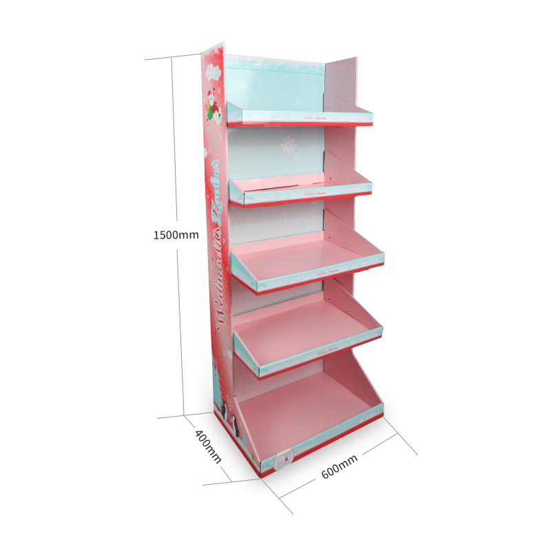 5 Tier POS Gift Products Merchandise Carton FSDU Display Stand-6