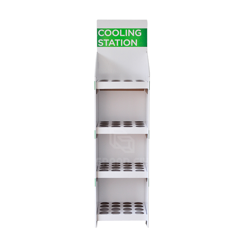Cardboard POS Water Bottle Tower Display Stand Unit-2