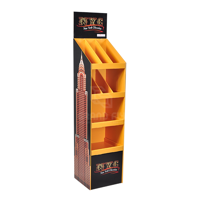 Carton Corrugated Chocolate FSDU Display Stand with Tier & Cells-1