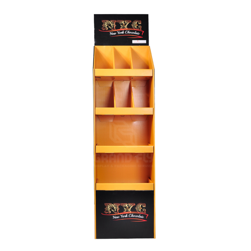 Carton Corrugated Chocolate FSDU Display Stand with Tier & Cells-2