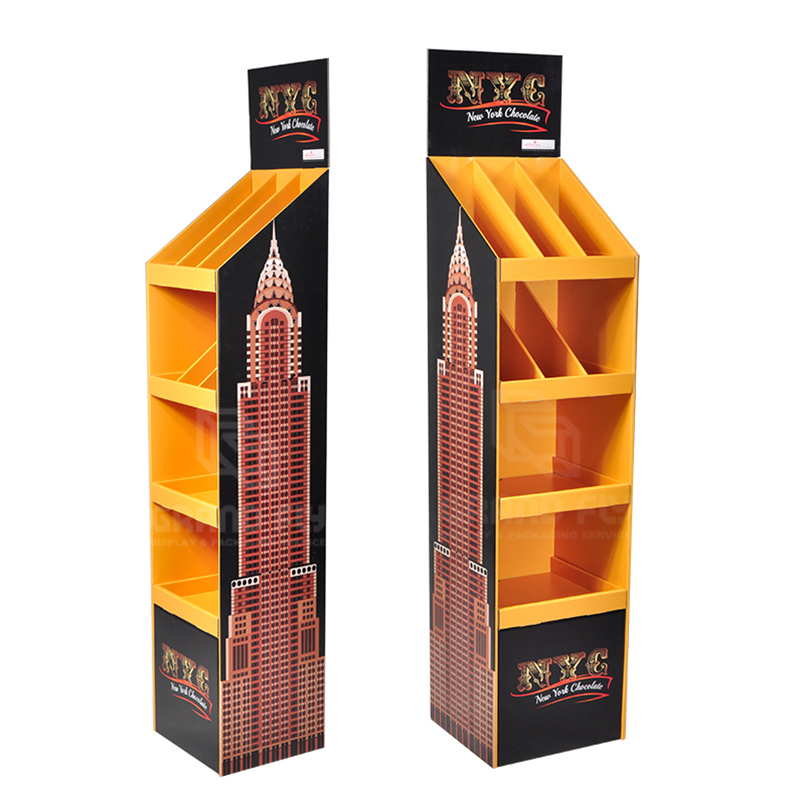 Carton Corrugated Chocolate FSDU Display Stand with Tier & Cells-5
