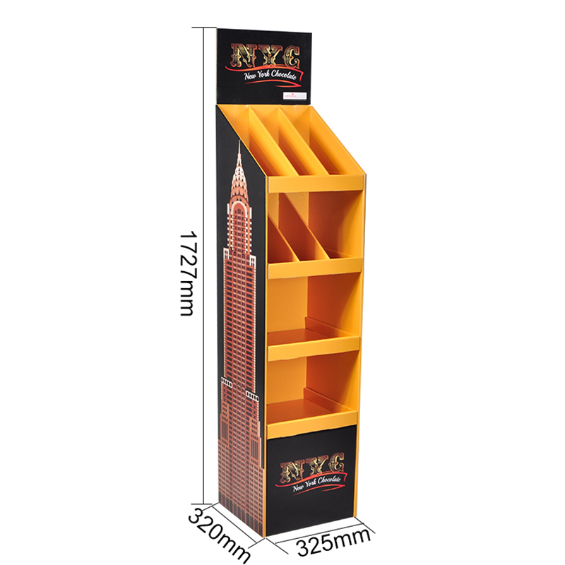 Carton Corrugated Chocolate FSDU Display Stand with Tier & Cells-6