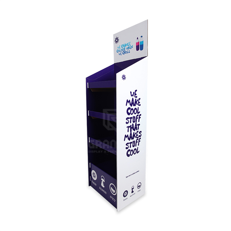 Corrugated Paper Retail Display Stands for Water Bottle-3
