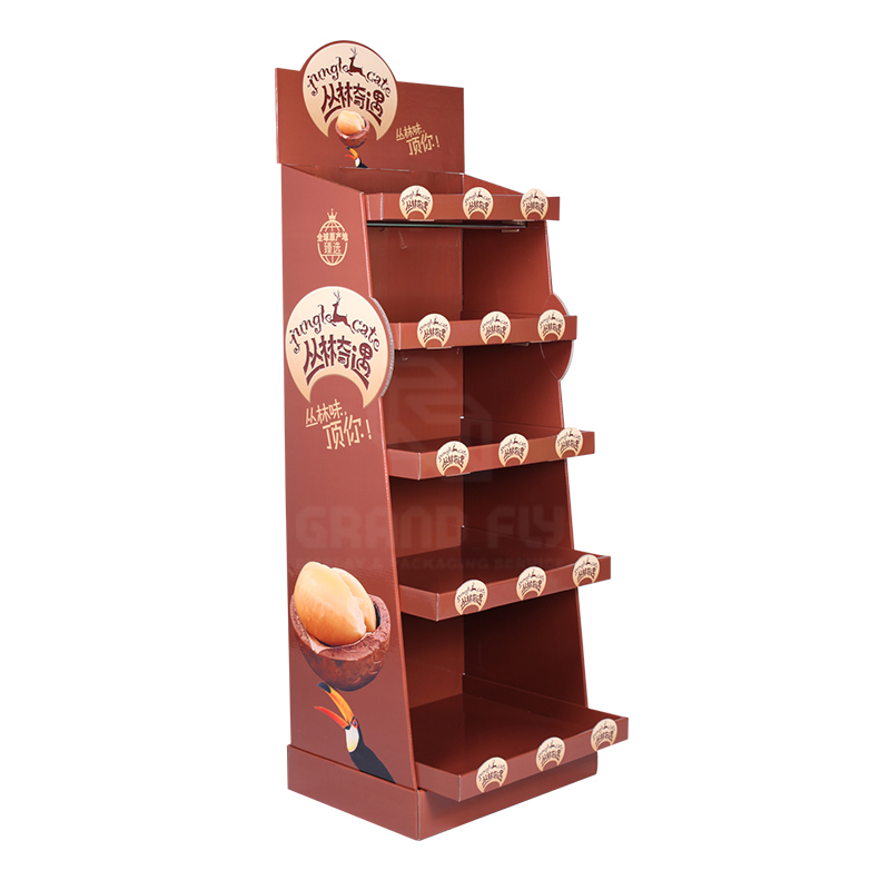Custom Designed Temporary Floor Merchandising Cardboard Display Rack -1