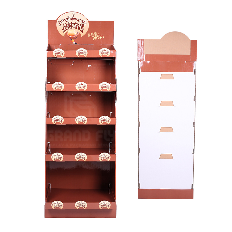 Custom Designed Temporary Floor Merchandising Cardboard Display Rack -3
