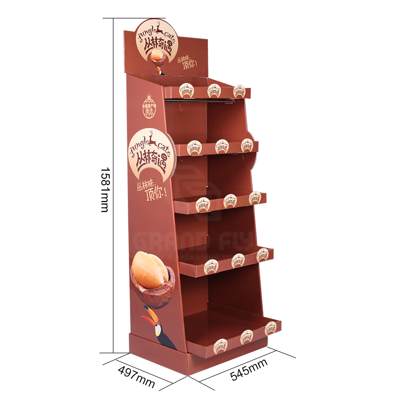 Custom Designed Temporary Floor Merchandising Cardboard Display Rack -6