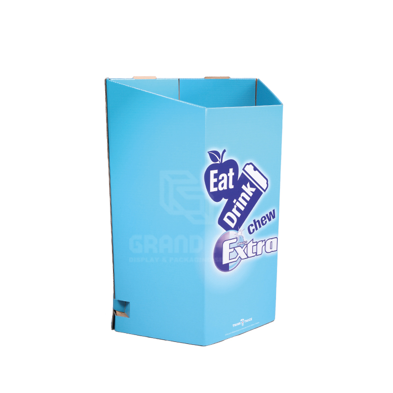 Extra POS Cardboard Hexagon Chewing Gum Retail Display Dump Bins-1