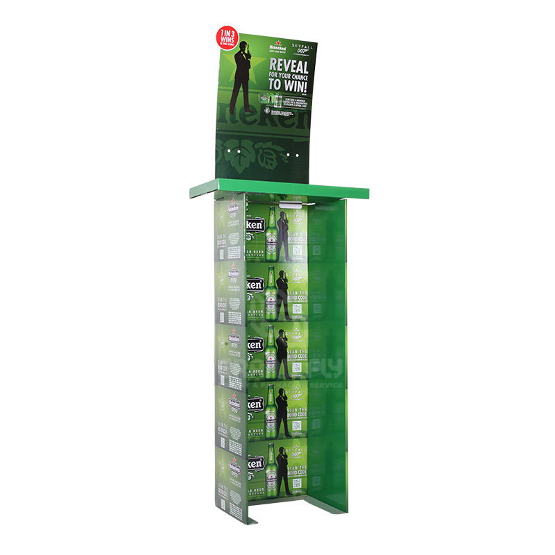 Heineken Beer POS Foldable Cardboard Corrugated Case Stacker-1