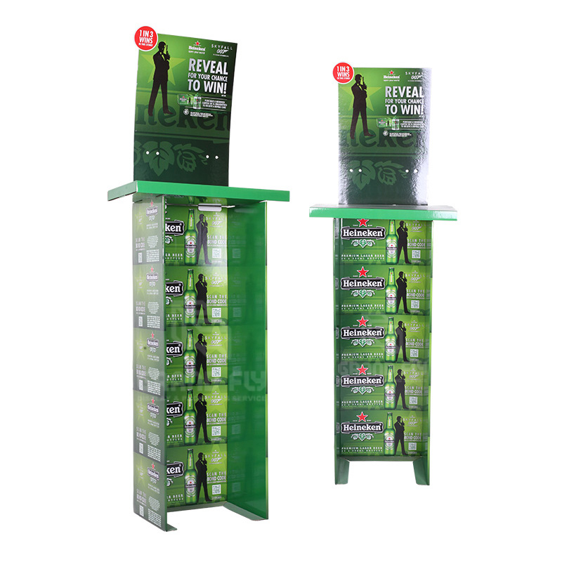 Heineken Beer POS Foldable Cardboard Corrugated Case Stacker-3