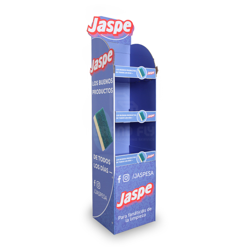 Kitchenware POP Cardboard Retail Displays Rack for Dish Towel -1