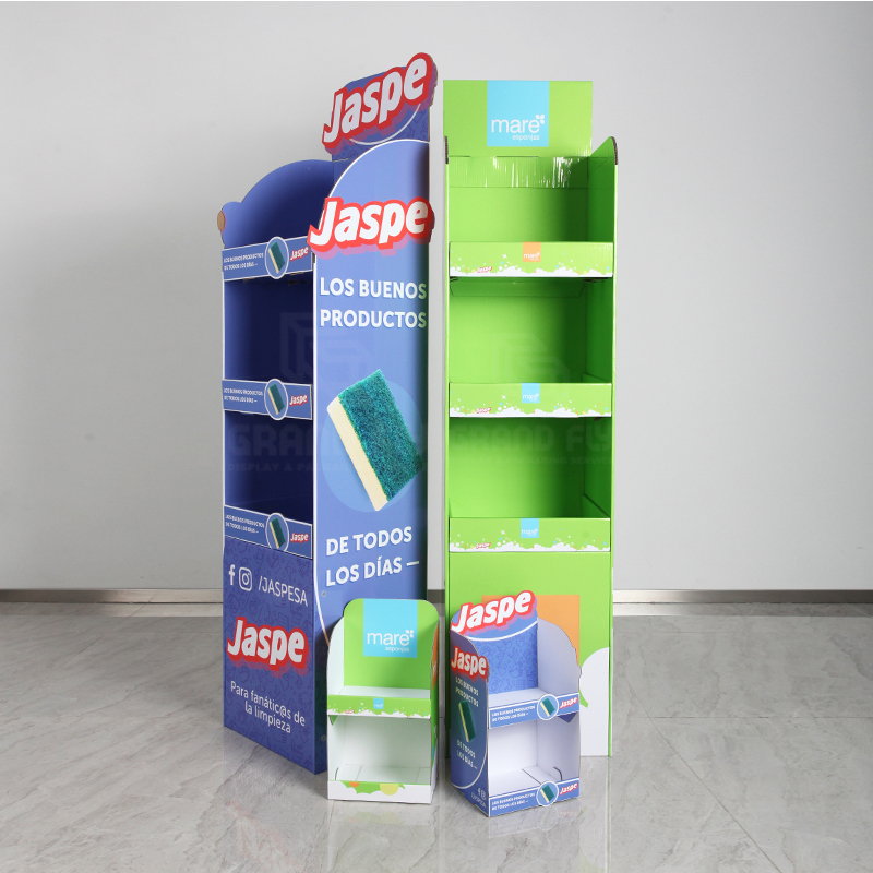 Kitchenware POP Cardboard Retail Displays Rack for Dish Towel -3